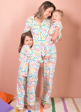 Pijama Americano Adulto Longo - Bolinhas Mágicas